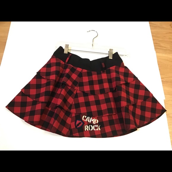Girls camp rock Buffalo check red n black plaid ruffled mini skirt - Picture 5 of 12